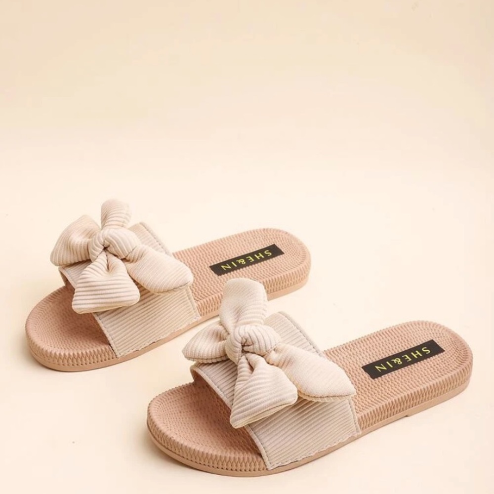 Beige woven sandals